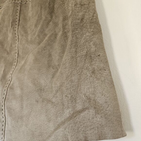 Vtg J. Jill Suede Skirt Womens Size 8 Sage Olive Green Equestrian Western Boho - Picture 5 of 10